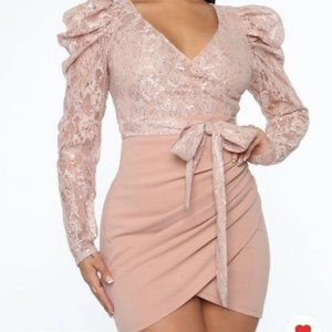 Sexy light pink dress